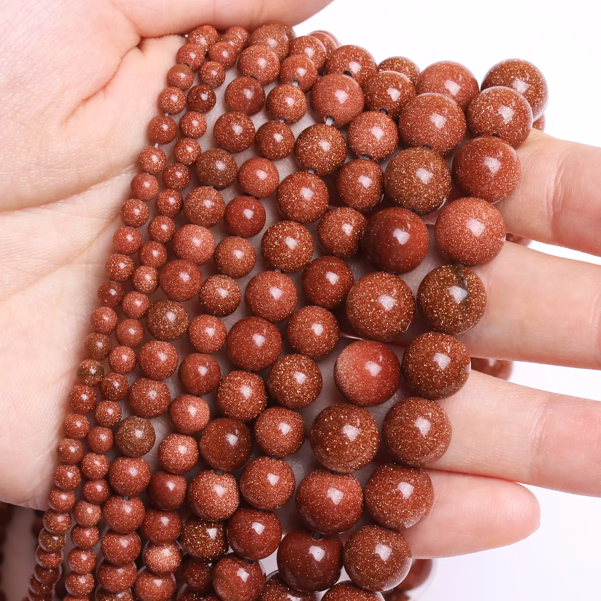 AAA Natural Stone Beads Golden SandStone Round Loose Beads For Jewelry Making Accessories 4/6/8/10mm