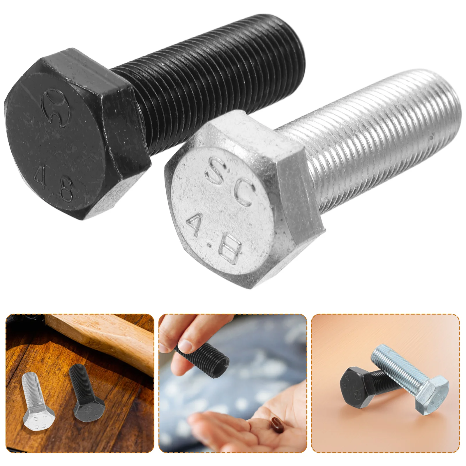 2 Pcs Concealed Storage Accessories for Container Trinkets Camping Realistic Screw Hiding Metal Bolt Shaped Hidden Case Money