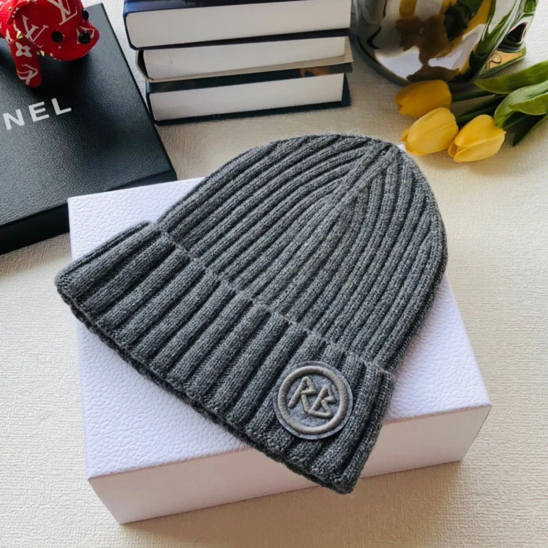 Gorro de lã quente grossa feminino, chapéus de marca, moda inverno, nova chegada