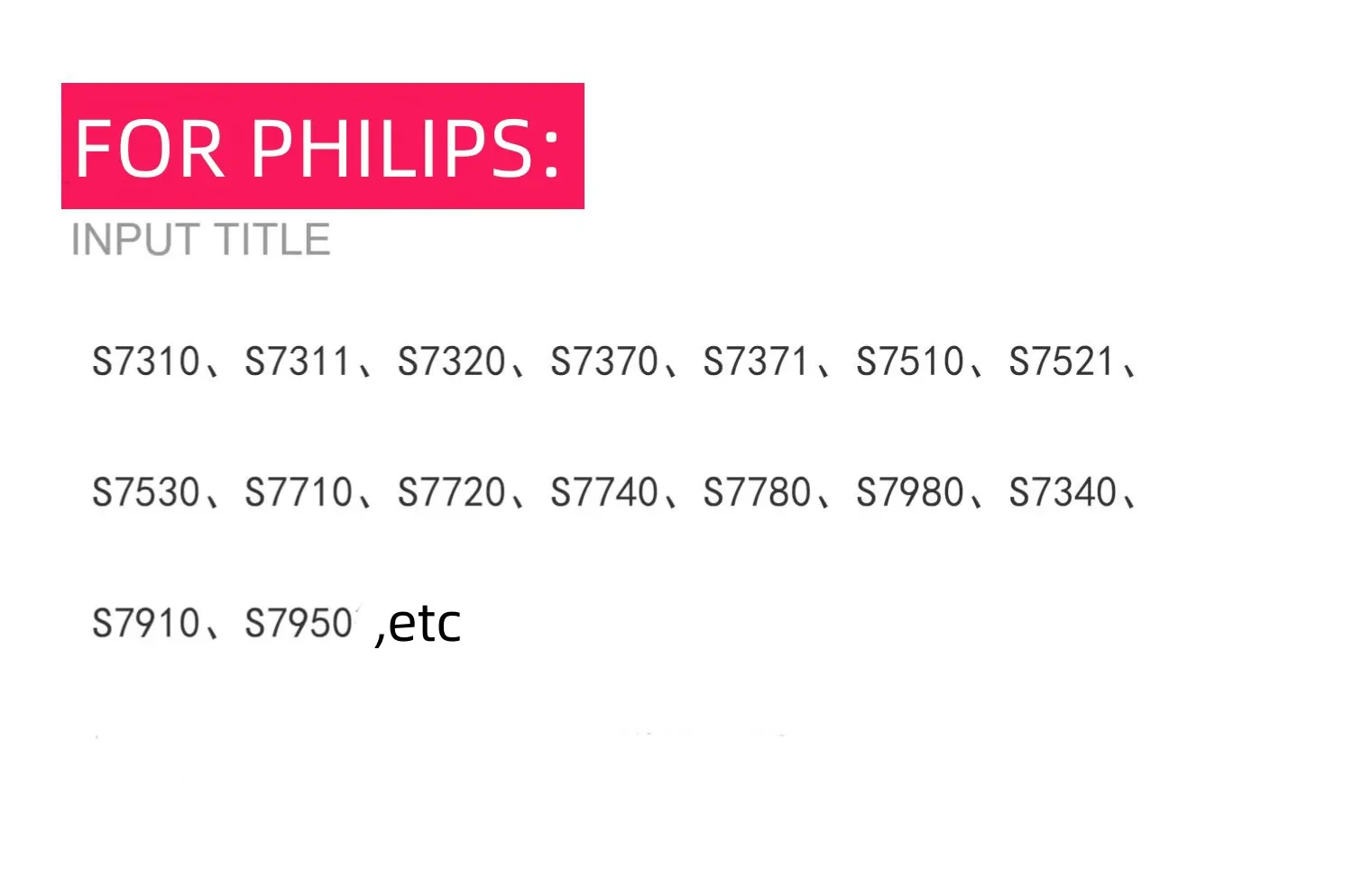 Для бритвенных головок Philips SH70 серий S7000, S7530, S7310, S7370, 40S7950, 10S7880