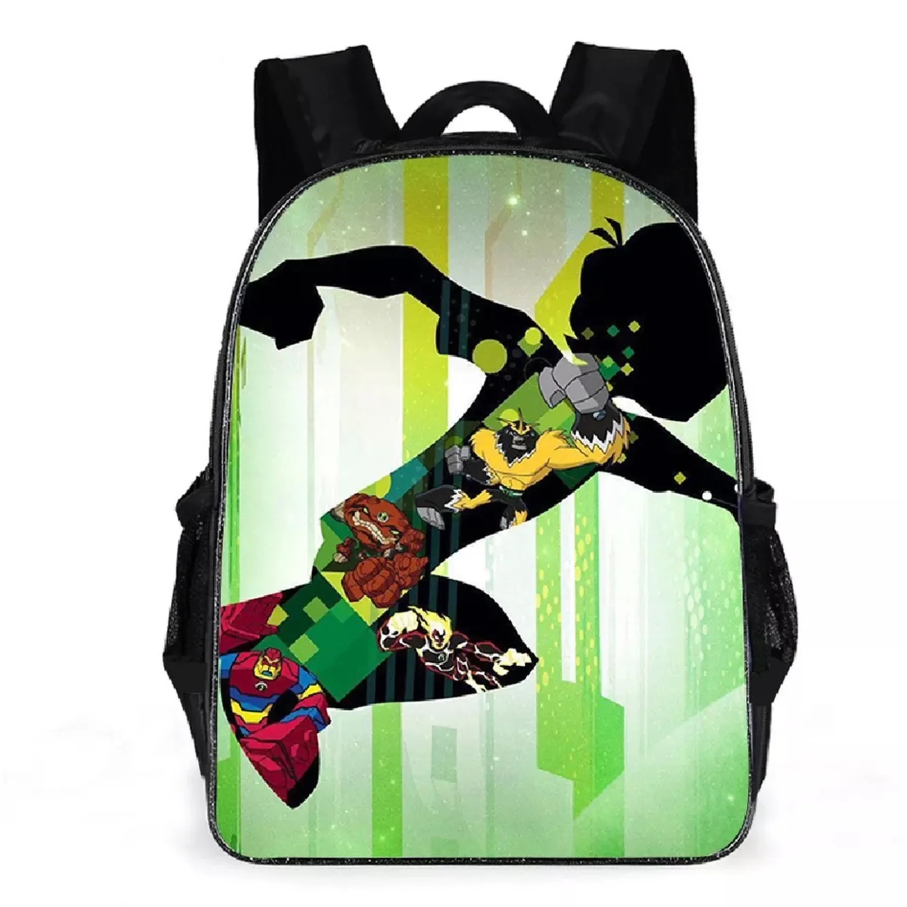 حقيبة كتب قماشية للأطفال الأولاد والبنات كارتونية Daypack Ben 10 للطلاب والعودة إلى المدرسة حقيبة ظهر خفيفة الوزن كبيرة الحجم