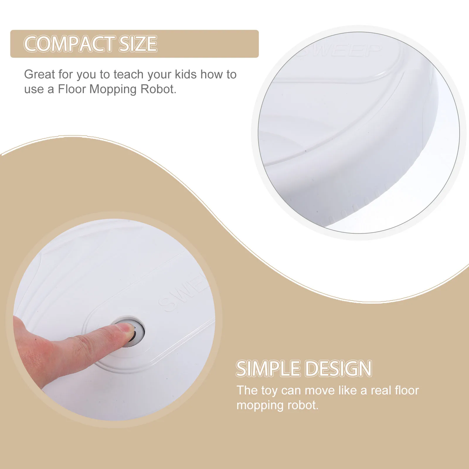 Gesimuleerd veegrobotspeelgoed Kinderen Kinderen Reinigen Spelen Vloerreiniger Tapijt