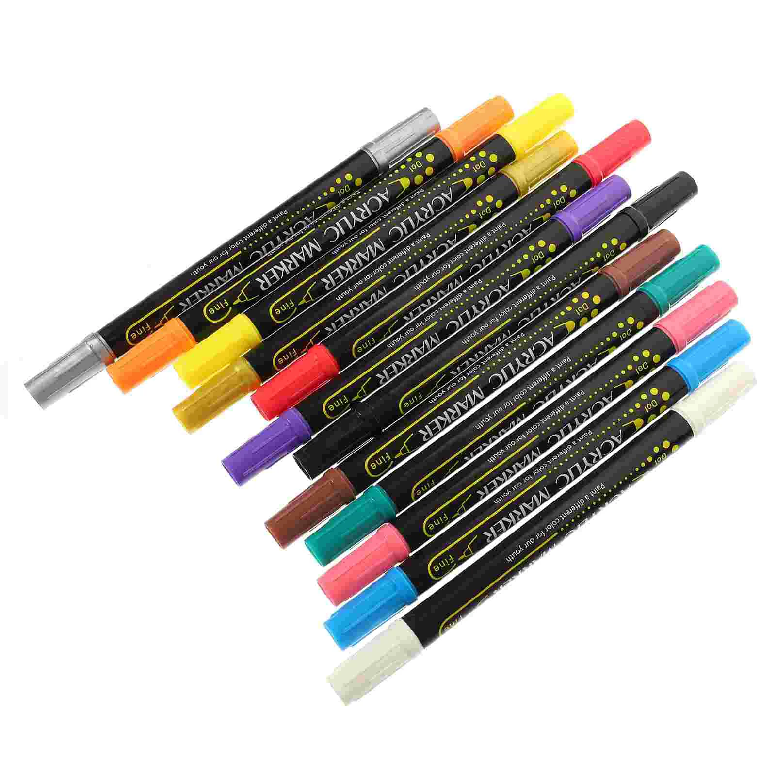 

12 Pcs Coarse Water-based Marker Pen Convenient Pens Draw Supply Paint Portable Markers Plastic Kids