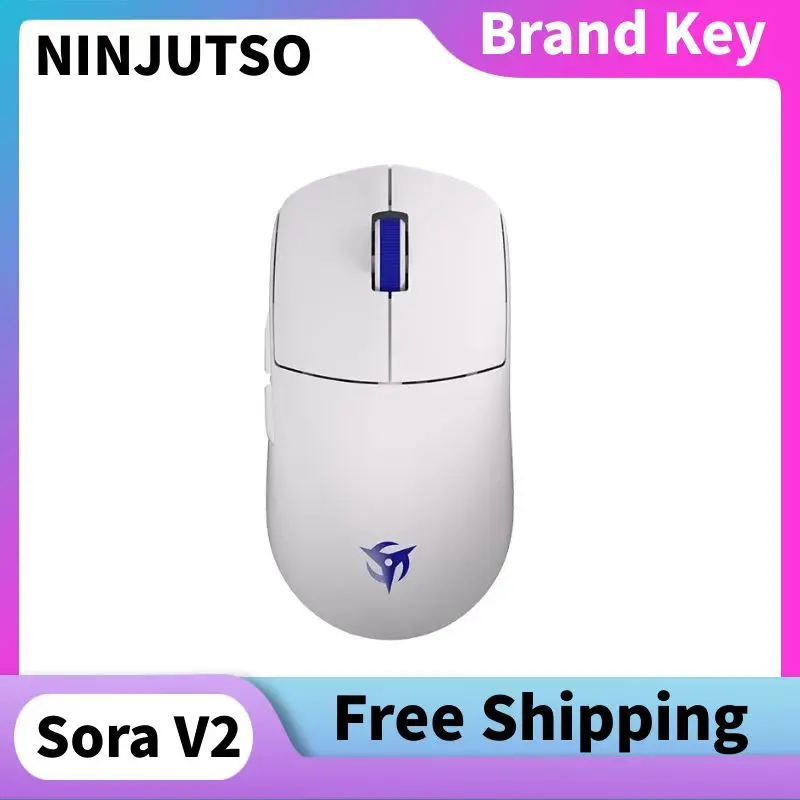 

NINJUTSO Solara V2 8 кГц Беспроводная легкая мышь Paw3395 Датчик 26000 точек на дюйм Трехмодельная игровая мышь на заказ Аксессуары для ПК-плеера