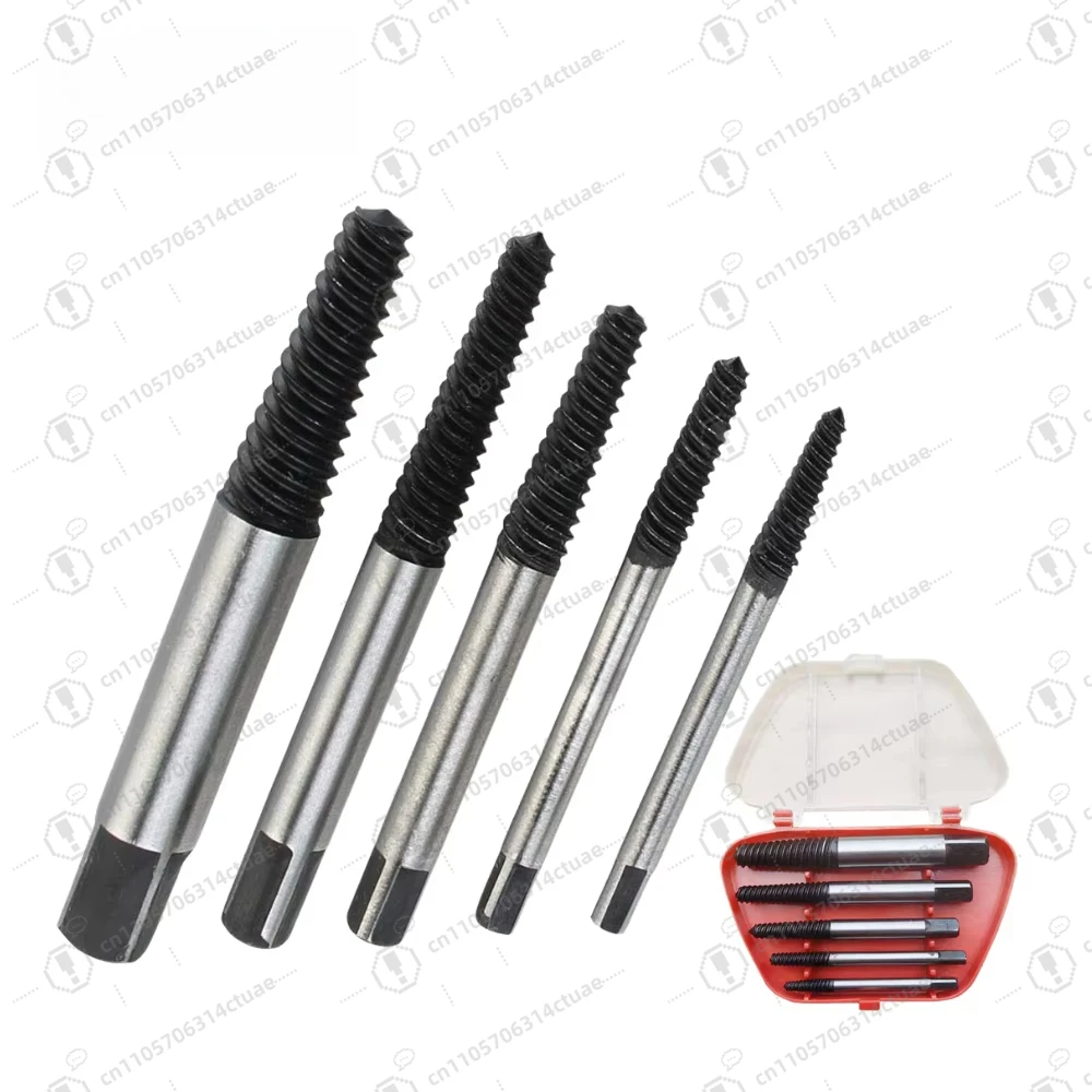

Набор из 5 винтовых экстракторов # 1- # 5, Легкое съемное съемное болты с обратной резьбой для левой резьбы для фитингов шпилек для отрывающего болта