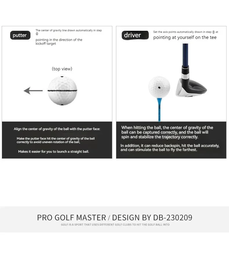 PGM Golf Electric Scriber Finds Rotates Center Of Gravity Distribution Line LED Ball Painter Accessories Ball Spot Marker Tool