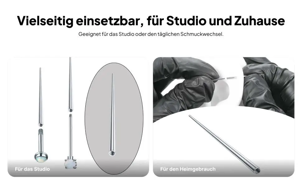 

Threaded Taper for Threaded Jewelry Piercing Tool, Stainless Steel for Ears