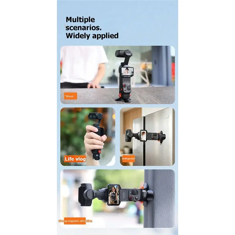 Y45A-Magnetic Charging Bracket Auto Open& Close Tripod For Insta360 Luna Ultra Camera Desktop Stand Adjustable Secure Mount