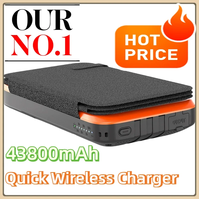 

43800mAh Solar Power Bank Quick Wireless Charger for IPhone 13 Samsung Xiaomi Powerbank PD 20W Fast Charging Portable Poverbank