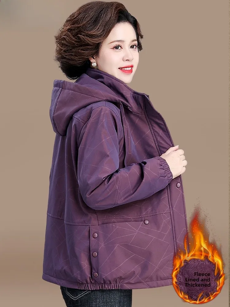 

Thiened Fce Winter Jaet for Women Warm Coat Long Sve Zipper Closure ort Sle Korean Faion plus Size Outerwear