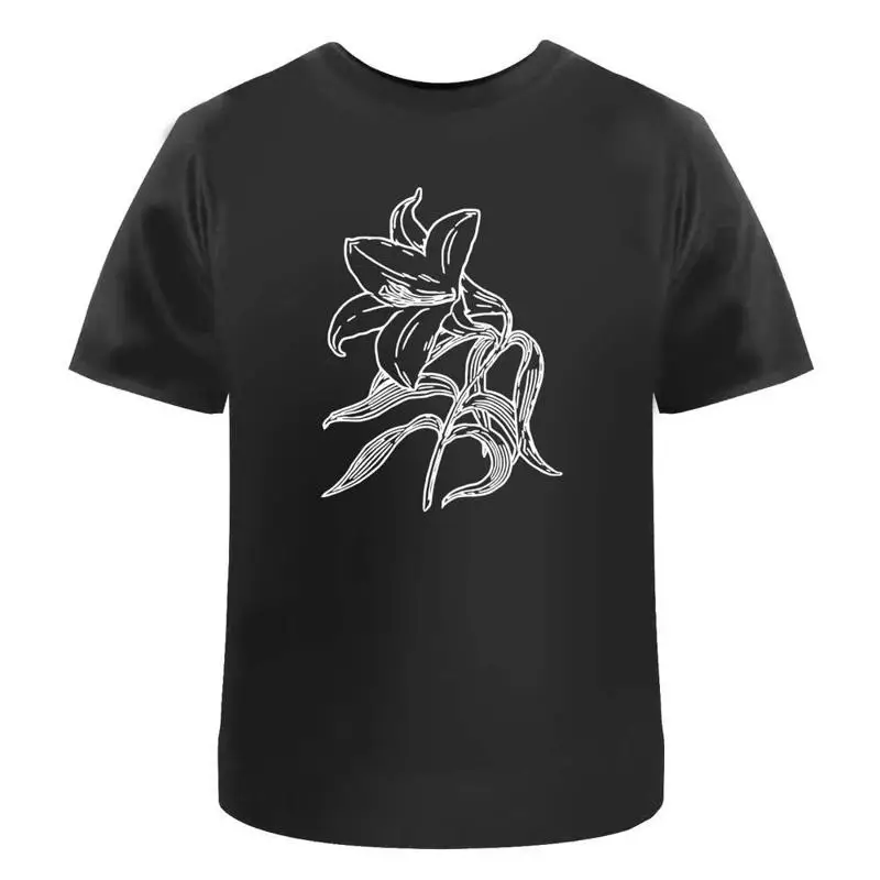 White Lily Flower' Cotton T Shirt Ta046799