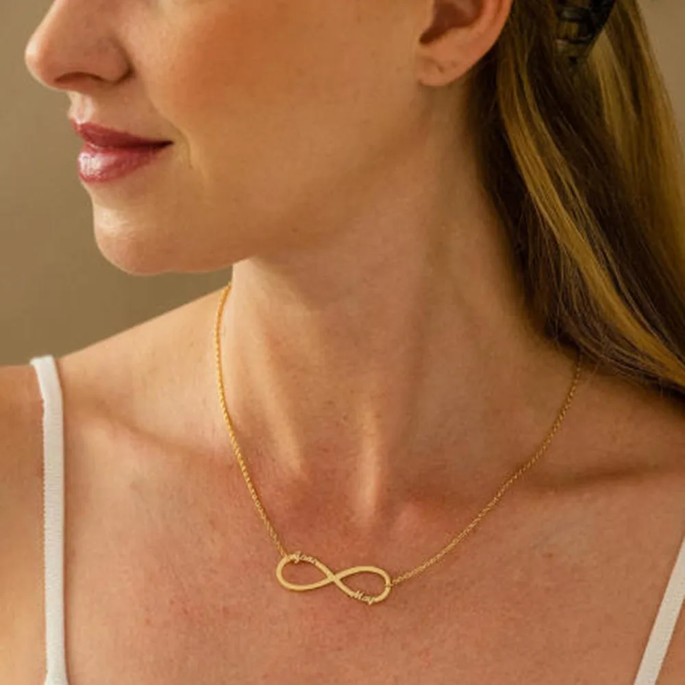 

Personalized infinite symbol name necklace, mom necklace with multiple names, Mother's Day gift