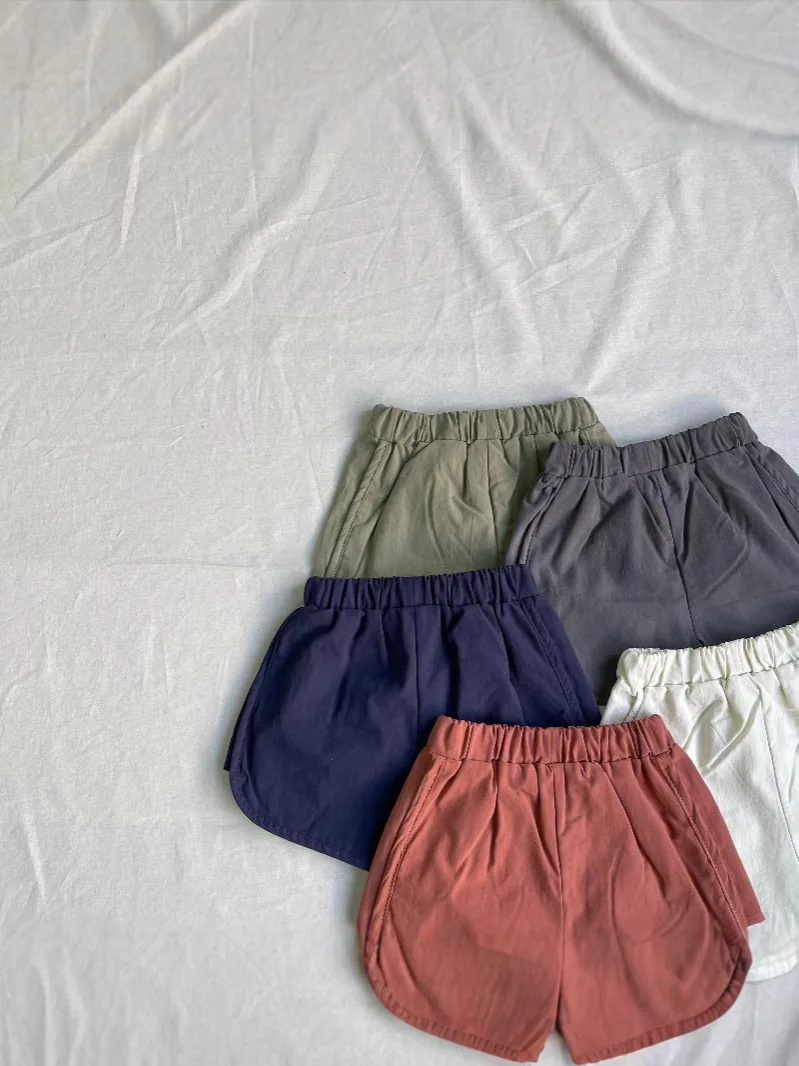 2026 Summer New Baby Casual Shorts Solid Infant Loose Fashion Shorts Cotton Boy Girl Breathable Beach Pants Toddler Clothes