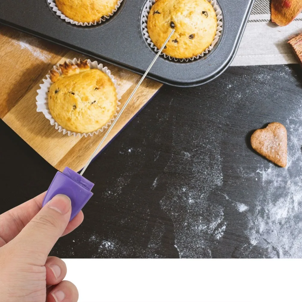 Stainless Steel Cake Tester Stick Reusable With Cover Stainless Steel Cake Needle 6.3 Inch Test Pin Design