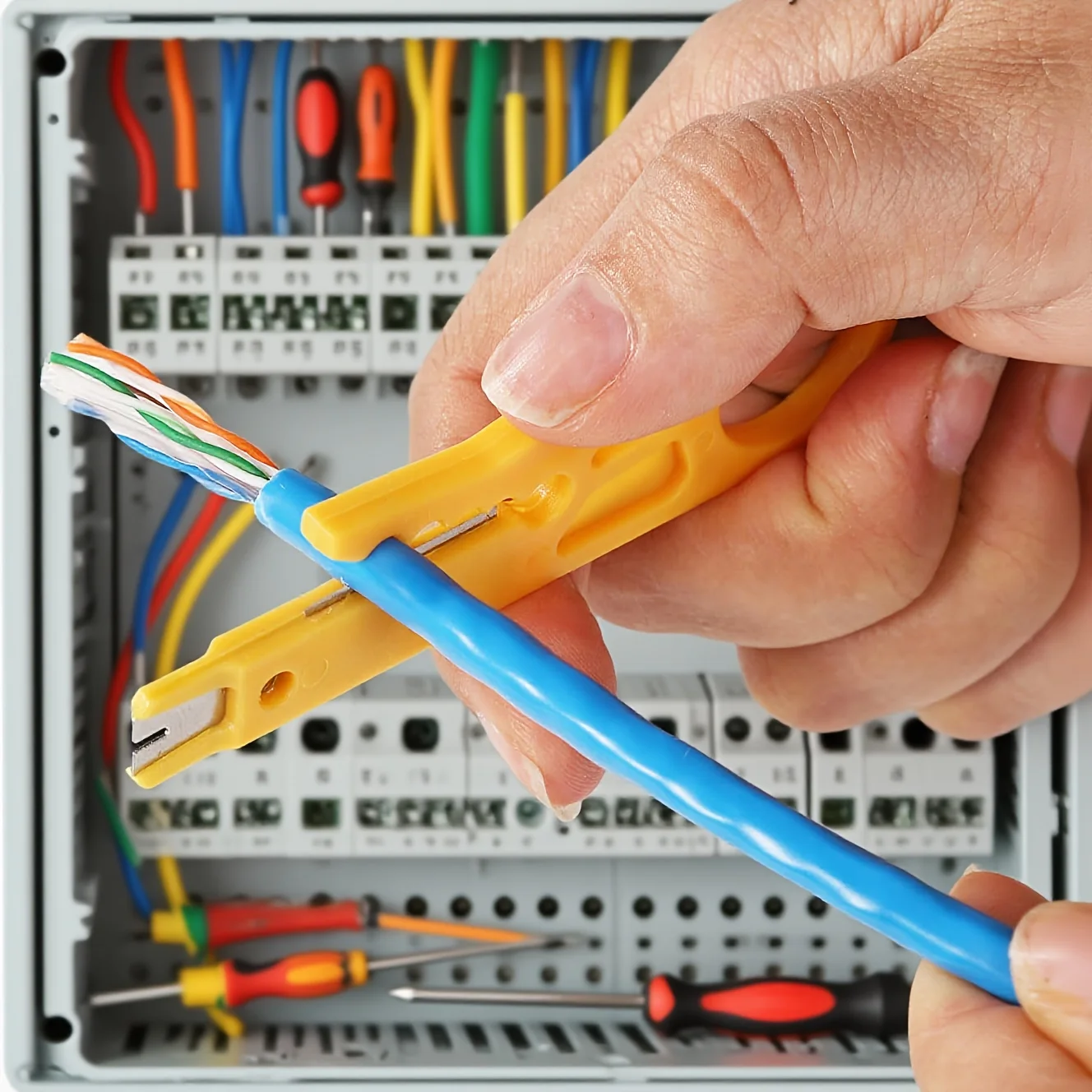 6 قطعة جيب صغير المحمولة سلك متجرد سكين المكشكش كماشة العقص أداة كابل تجريد سلك القاطع Crimpatrice أداة أجزاء #2