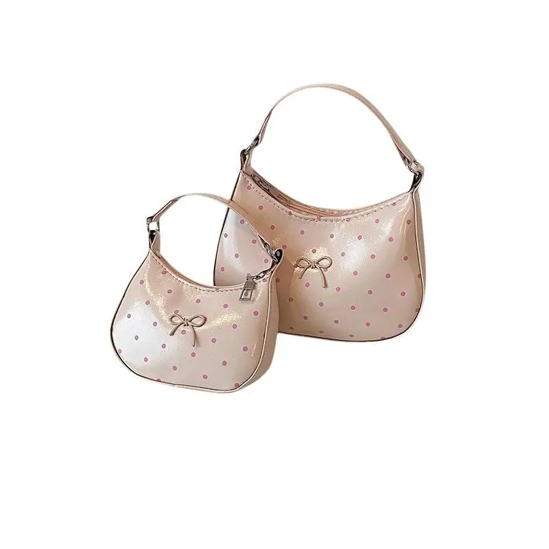 Mini Schmetterlingsknoten Lippenstifttasche Frühling Neuer Koreanischer Stil Gepunktete Perlen-Handtasche Crossbody Luxus PU-Leder Freizeit Reise – Detail 6