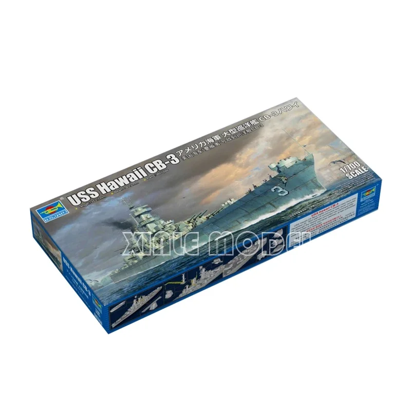 Trumpeter 06740 Пластиковый собранный комплект модели корабля USS Hawaii Battle Cruiser CB-3 1/700
