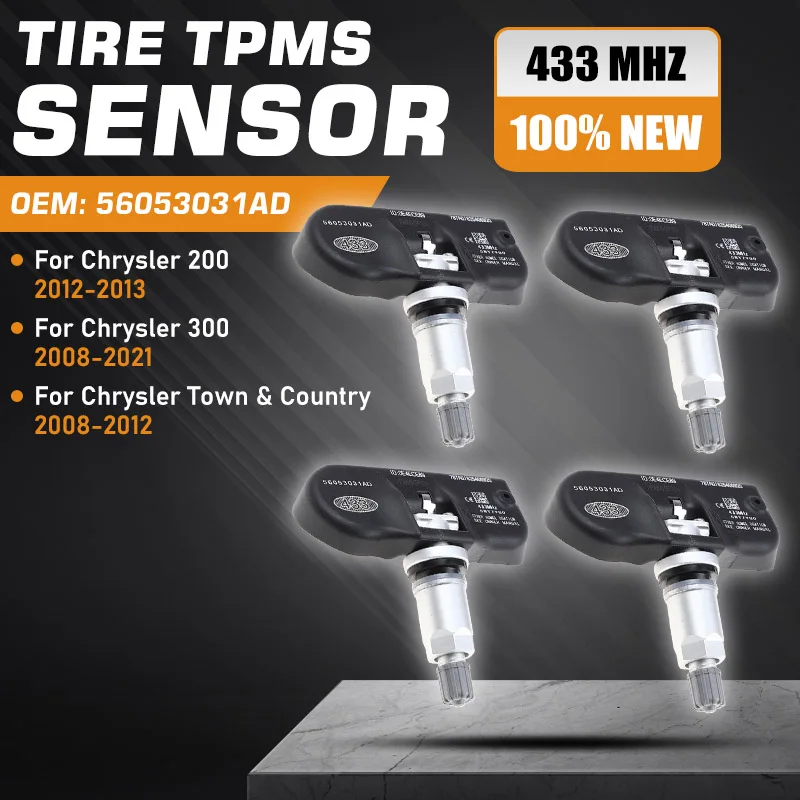 

1/4PCS Tire Pressure Monitor Sensor For Chrysler Town and Country 2008-2012 TPMS Chrysler 300 2008-2021 Chrysler 200 2012-2013