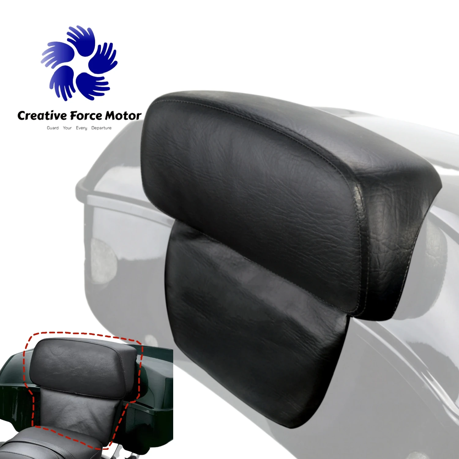 Motorcycle Passenger Chopped Razor King Tour Pack Backrest Pad Trunk For Harley Touring Electra Street Glide Road King 2014-2024