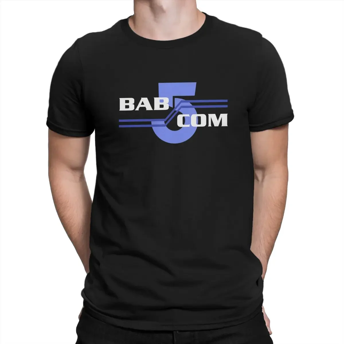 Babylon 5 Bab Com Tshirt Men Tops Vintage Summer Short Sleeve T Shirt oversized t shirt men Cotton Round Neck men clothing style