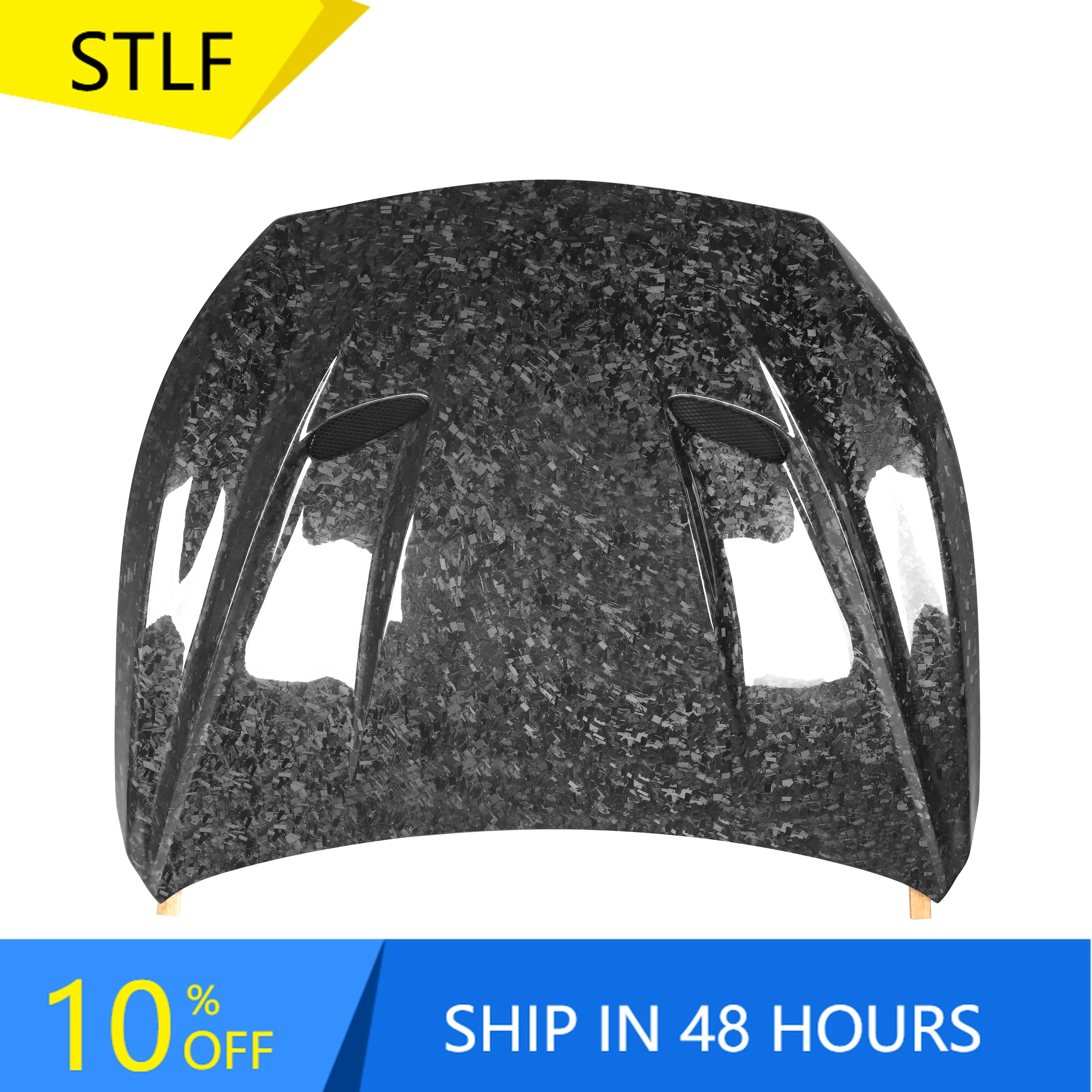 

STLFMP Style Forged Carbon Fiber Front Hood for Infiniti Q50/Q50L 2014-2020 Step Bar Q50 Front Hood Cover