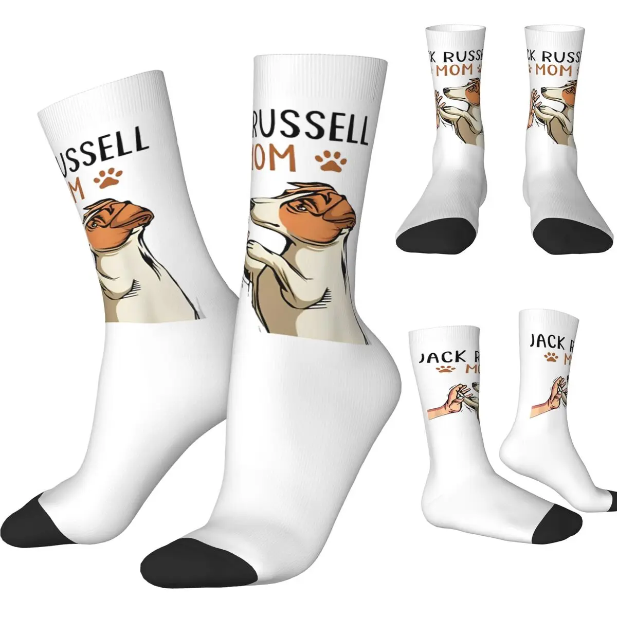 Men's Socks Jack Russell Terrier Dog Stockings Autumn Harajuku Breathable Socks Design Outdoor Anti Skid Socks