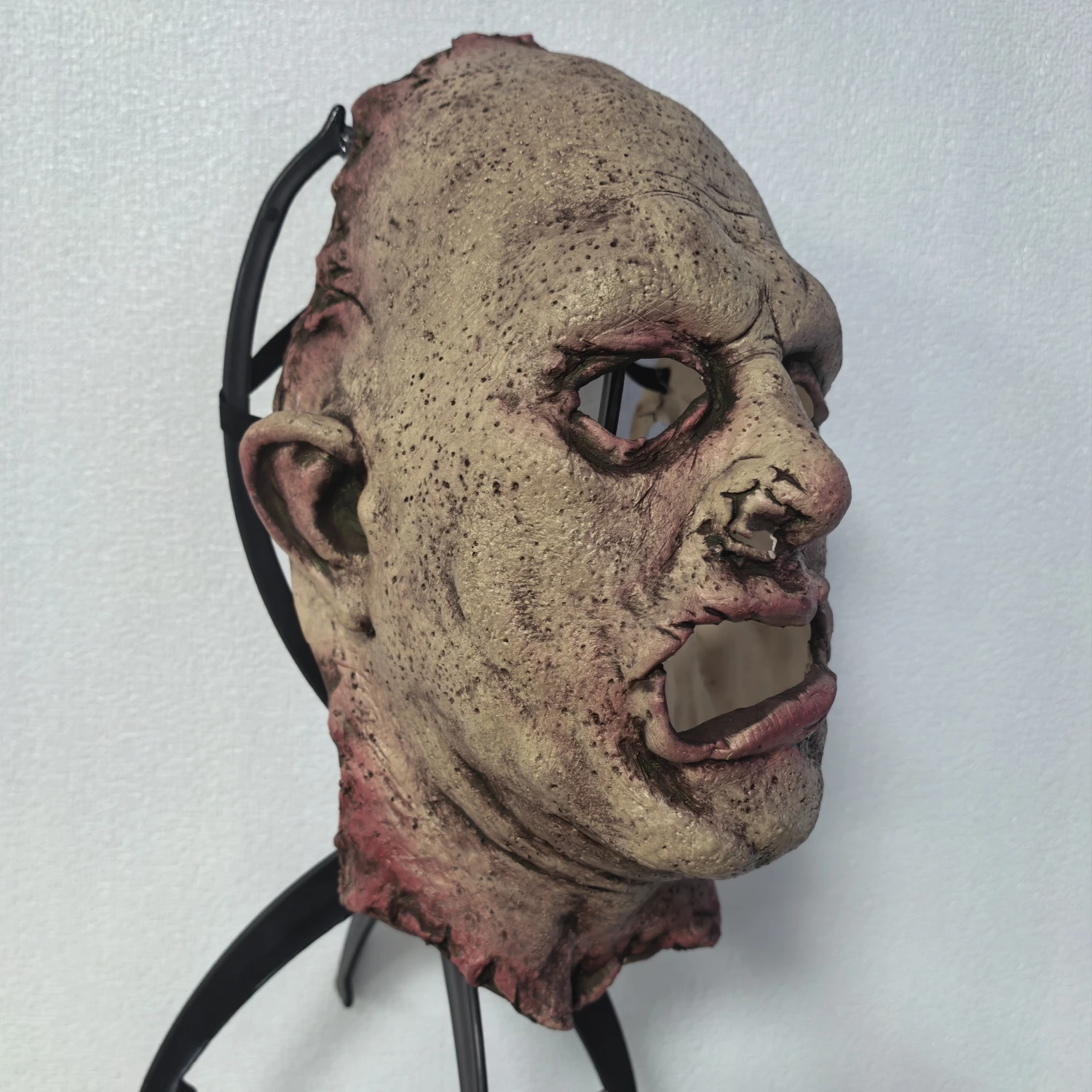 ハーフフェイススキンラバー流血マスクプロフェッショナルハロウィンホラーメイクアップツール偽傷特殊効果マスククリエイター用