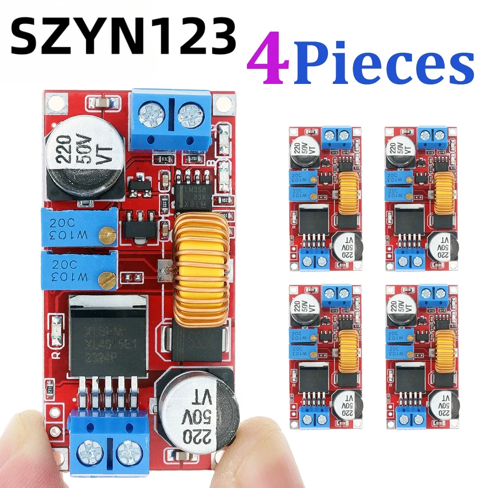 

4pcs XL4015 5A DC to DC Power Converter 8-34V to 1.25-32V CC CV LED Driver Step Down Charging Board Lithium Charger Module