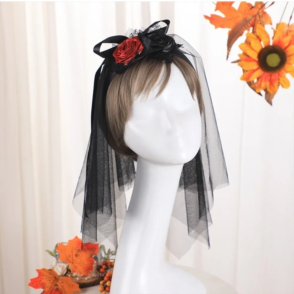 

Portable Breathable Halloween Hairpin Comfortable Fashion Gothic Head Veil Elegant Black Hair Accessories Masquerades