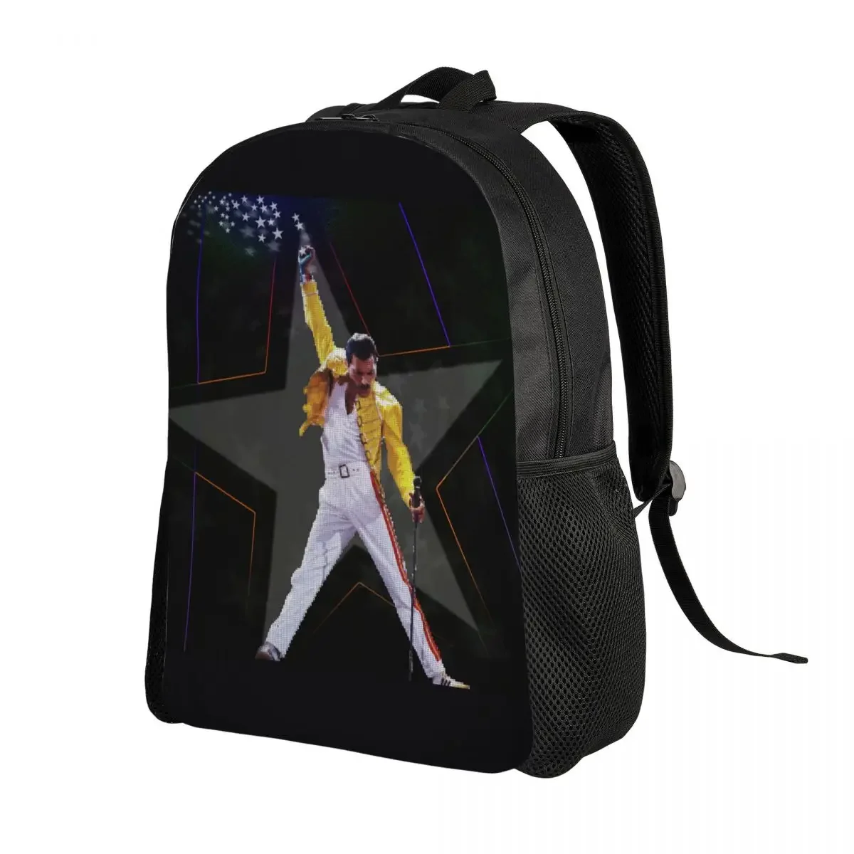 Custom Freddie Mercury Laptop Backpack Women Men Fashion Bookbag for School College Student Bags