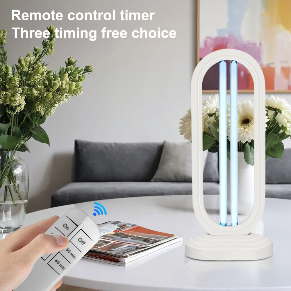 UV Light Sanitizer with 3- Speed Timing and Remote Control Ultraviolet Light 38W 110V UVC Lamp for Home Kitchen Baby Room Office