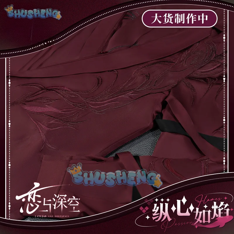 

Love and Deepspace Rafayel Firehearted Cosplay Costume‌Hearts-of-Fire Uniform Ring Halloween Party for Women Men