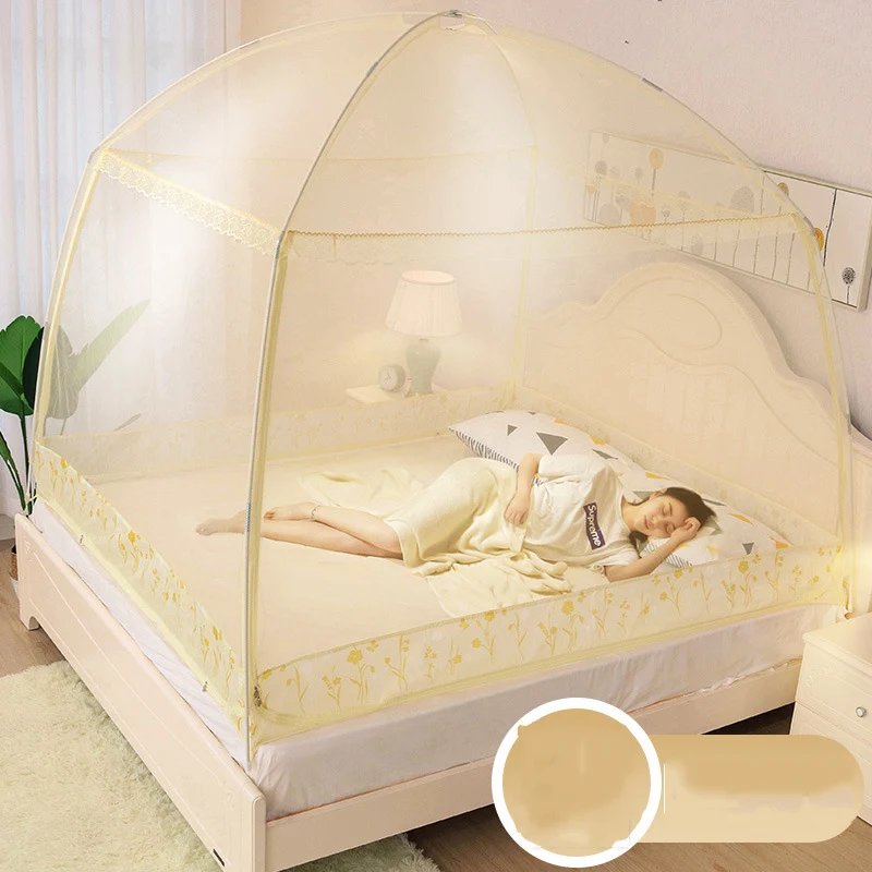 

Decorative Lace Mosquito Net Thichened Breathable Mesh Canopy Large Mongolian Yurt Mosquito Net Summer Home Bedding Supplies