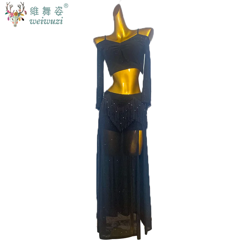 ชุดเต้นระบำหน้าท้องสำหรับผู้หญิง ชุดฝึกซ้อมเต้นแบบหรูหราและสง่างามสำหรับผู้ใหญ่และเด็ก ชุดฝึกซ้อมเต้นรำแบบตะวันออก