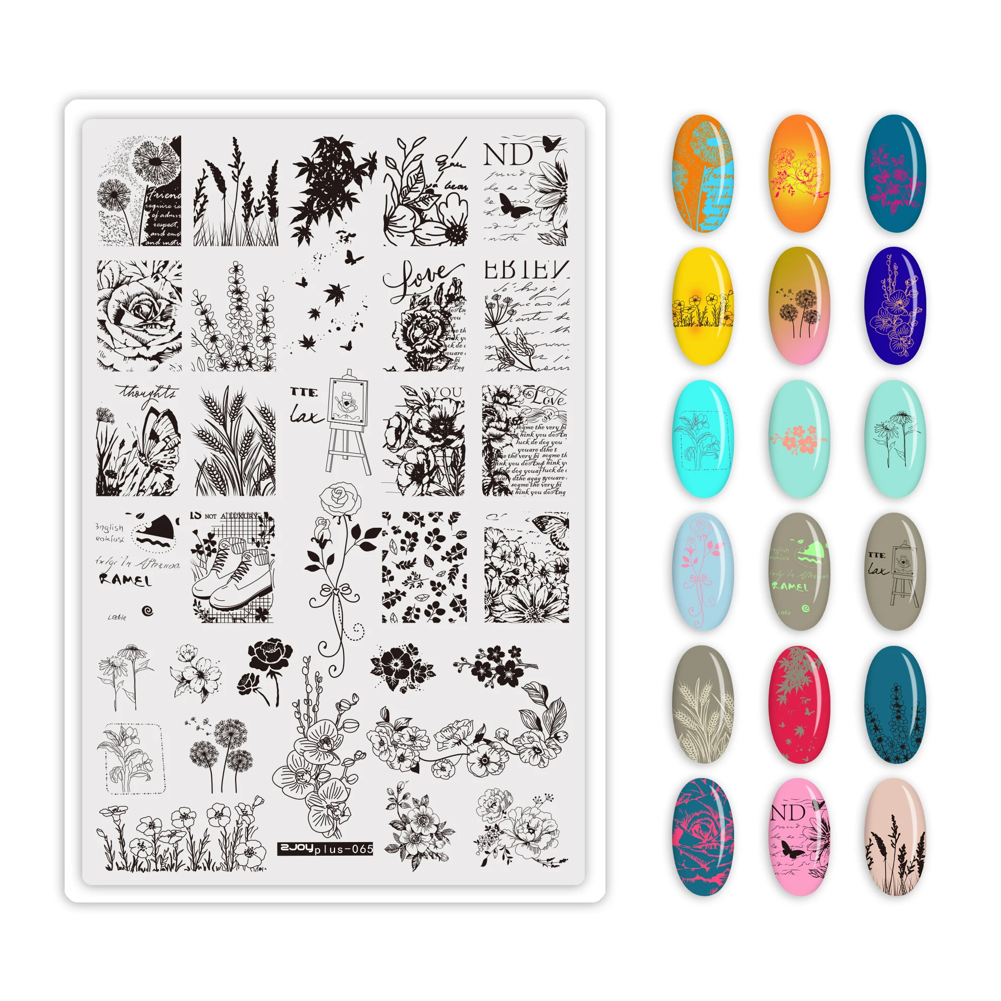 Christmas Nail Stamping Plates Over-size Stainless Steel Nail Art Stamp 9.5X14.5cm Leaves/Flowers/Snowflake Manicure Template