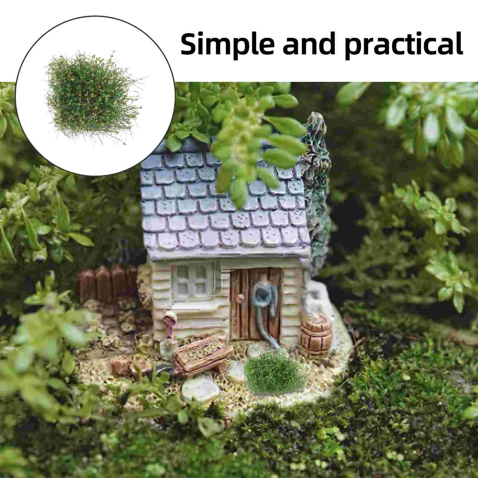 10 Pcs Sand Table Model Grass Cluster Tufts Plants Fake Decor Nylon Static Bushy Micro Scene