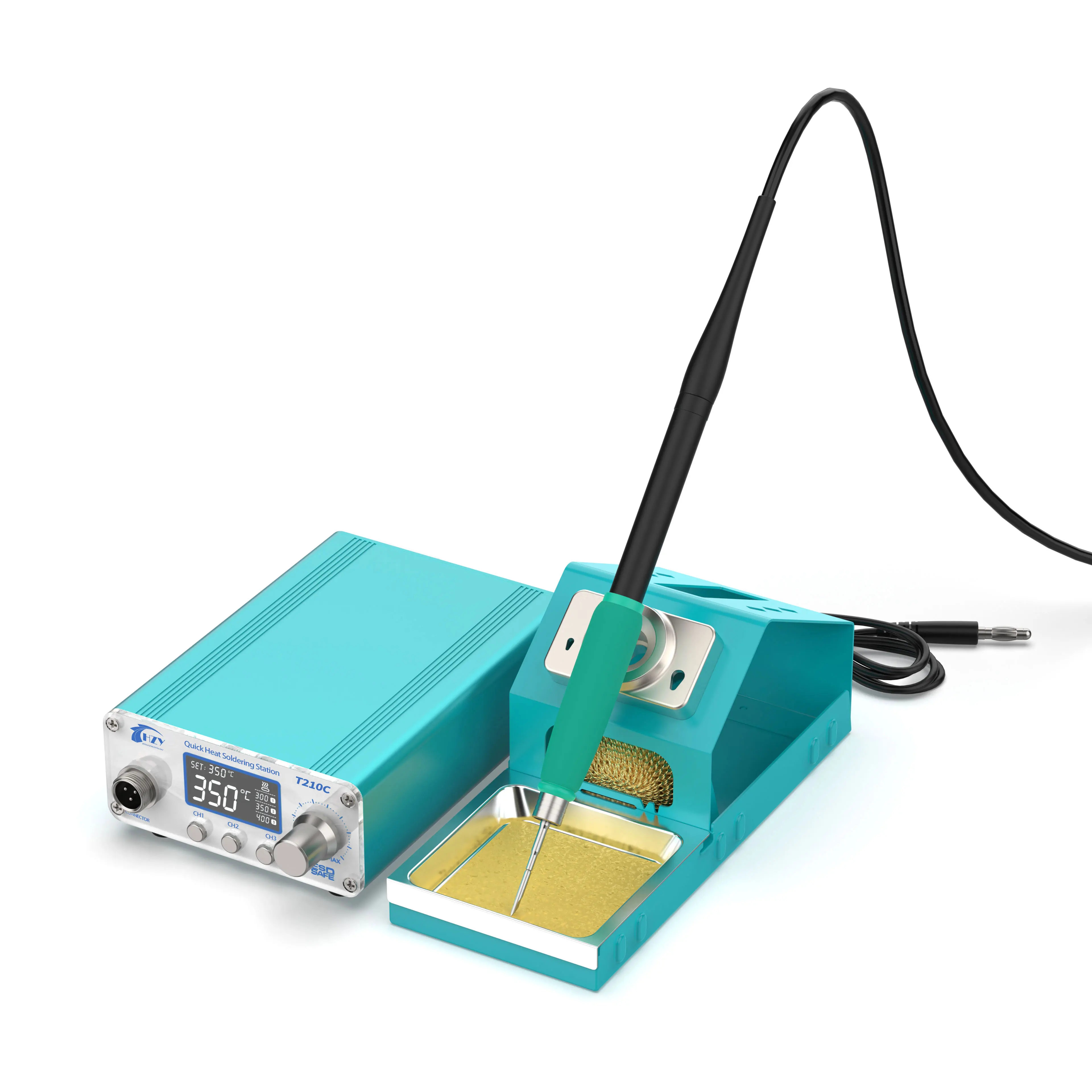 HZY-T210C LED Digital Soldering Station Precision Welding Tool with 210 Soldering Tip for Motherboard CPU Welding 110V/220V