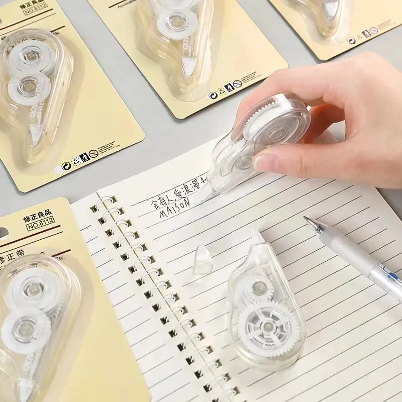 1 PC ​Large Capacity Transparent Correction Tape Simple Portable Student School Exam Office Stationery Supplies