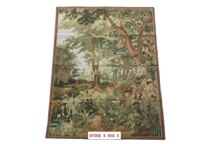 

Free shipping 100% Aubusson Tapestry / arras,Aubusson woolen tapestry, handmade tapestry