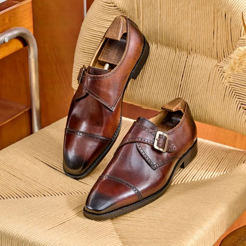 

Men Loafers Shoes Genuine Leather Low Heel Comfortable Classic Formal Business Men Shoes