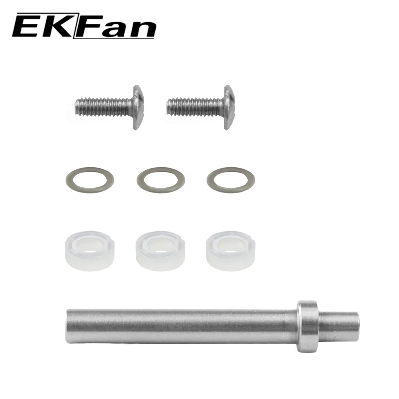 Ekfan Łożyska plastikowe osi ze stali nierdzewnej 4 mm 7x4x2,5 MM do akcesoriów do części kołowrotka spinningowego