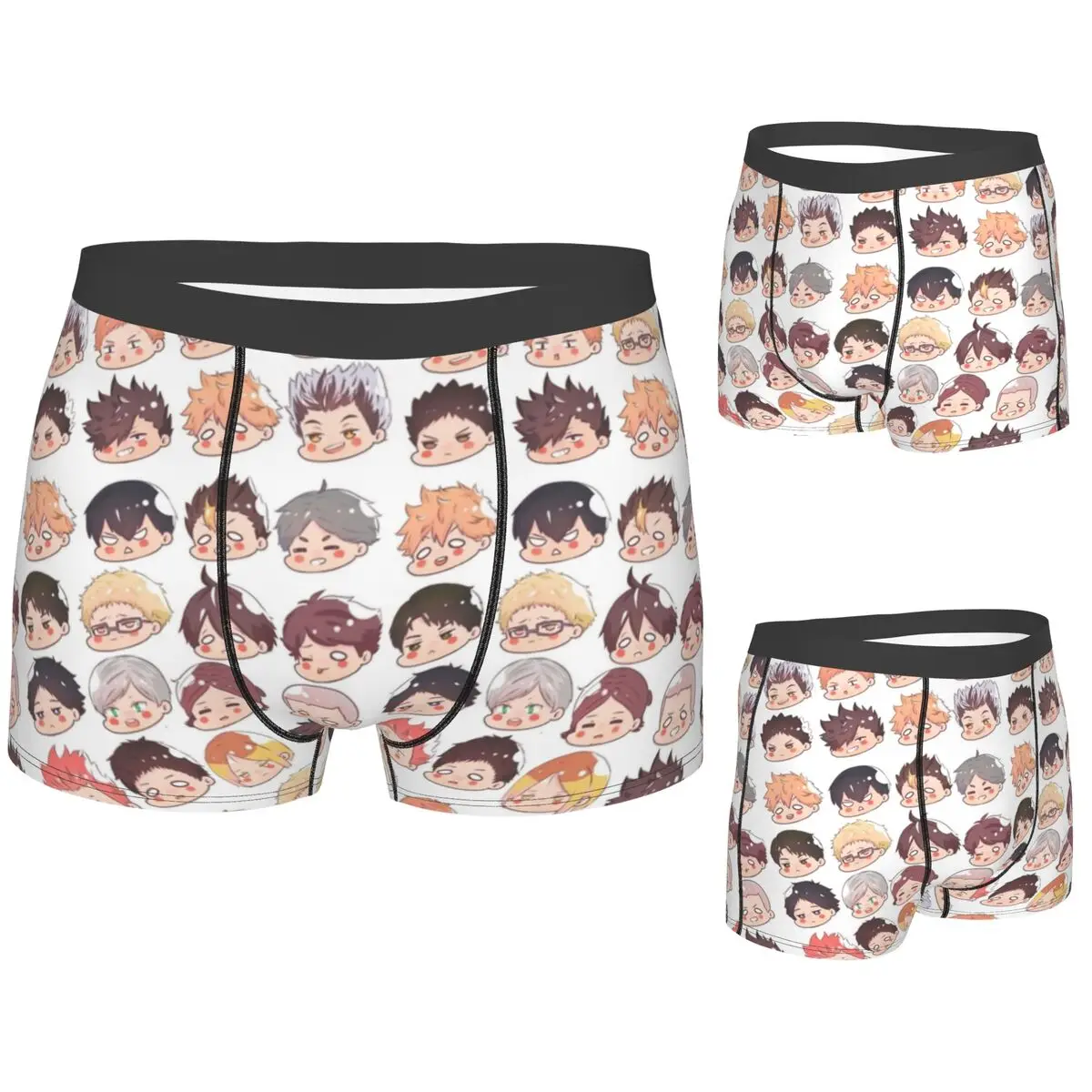 

Boxer Underpants Shorts Haikyuu Chibi Heads Panties Men's Soft Underwear for Homme Man Boyfriend Gift