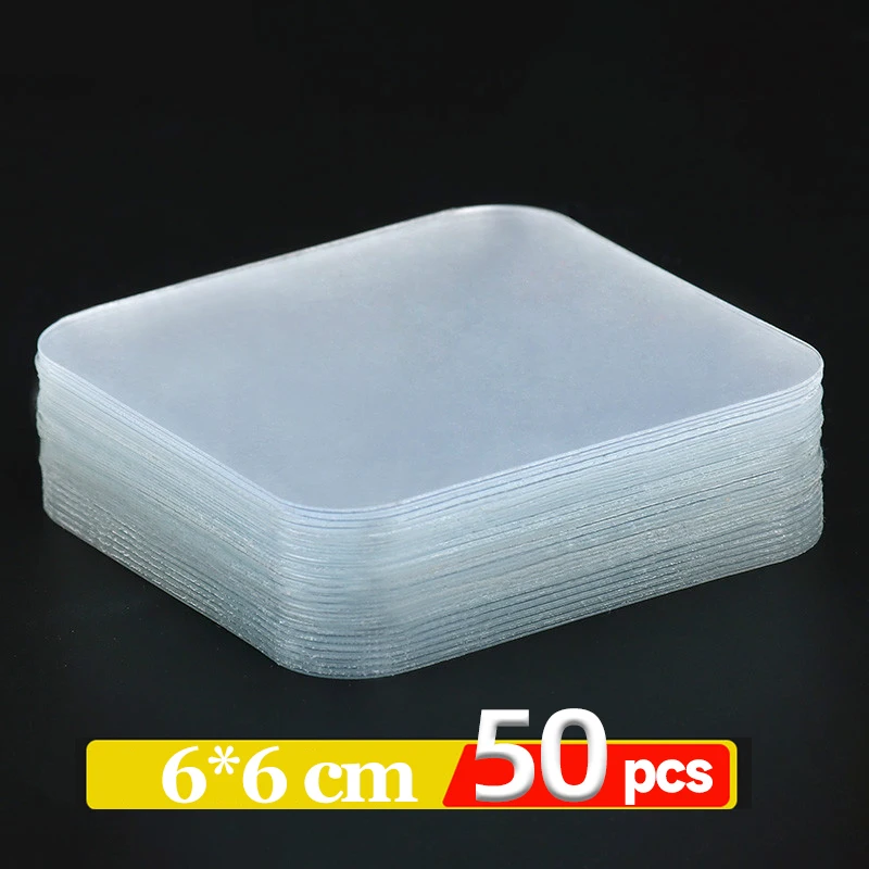 Transparante dubbelzijdige plakband Nano-gelpads Supersterke, robuuste wasbare kleverige patch voor aan de muur ophangen en montage - afbeelding 1