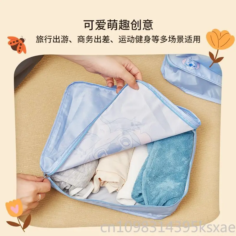 Disney Stitch Travel Makeup Toiletry Bag for Women Girls Cartoon Cosmetic Pouch Luggage Organizer Business Trip Travel