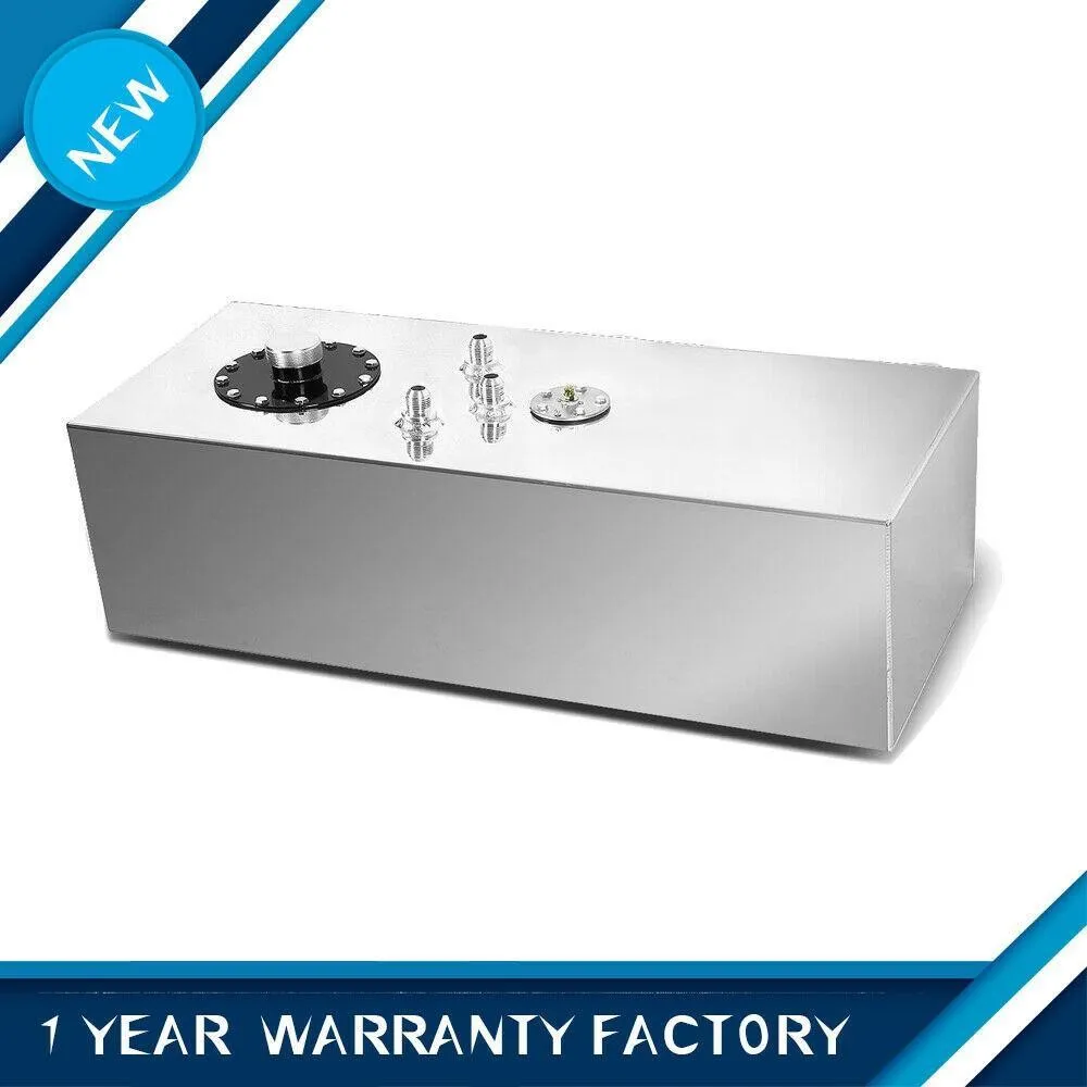 15 Gallon/60L Universal Top Feeding Aluminum Alloy Fuel Tank & Silver Oil Sensor