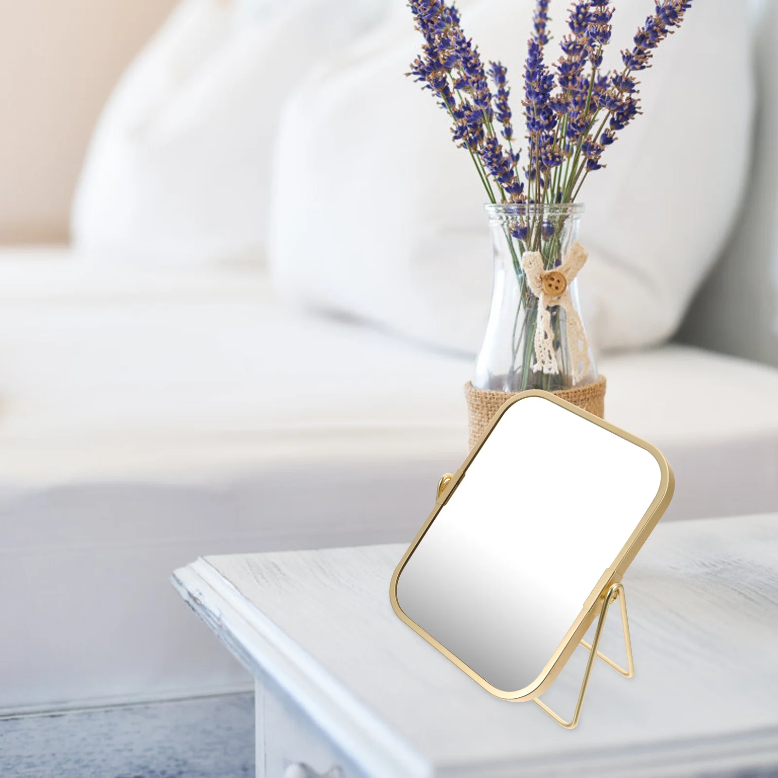 Miroir pivotant à 36ive degrés, support métallique de bureau, Durable, sûr, longue durée de vie, comptoir de salle de bain