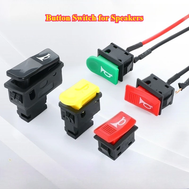 Motorcycle Horn Switch with Wires; Modified Button/Pedal Switch for Electric Scooters; Air Horn Modification; Ignition Switch