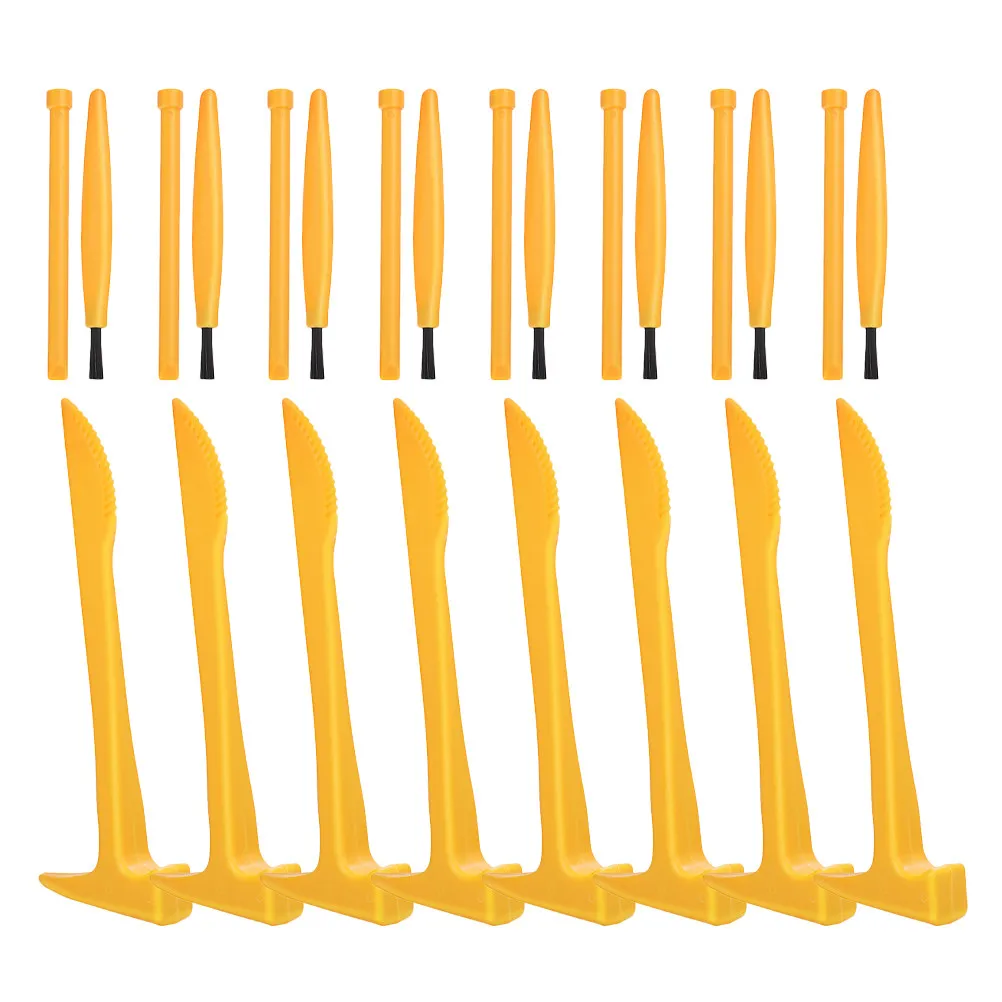 8Sets Archaeological Dig Tool Safe Excavation Kit for Kids Small Hammer Chisel Brush Digging Set