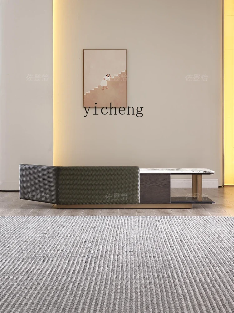 ZF Marble TV Cabinet High-Grade Modern Minimalist Italian Minimalist Luxury Floor Cabinet