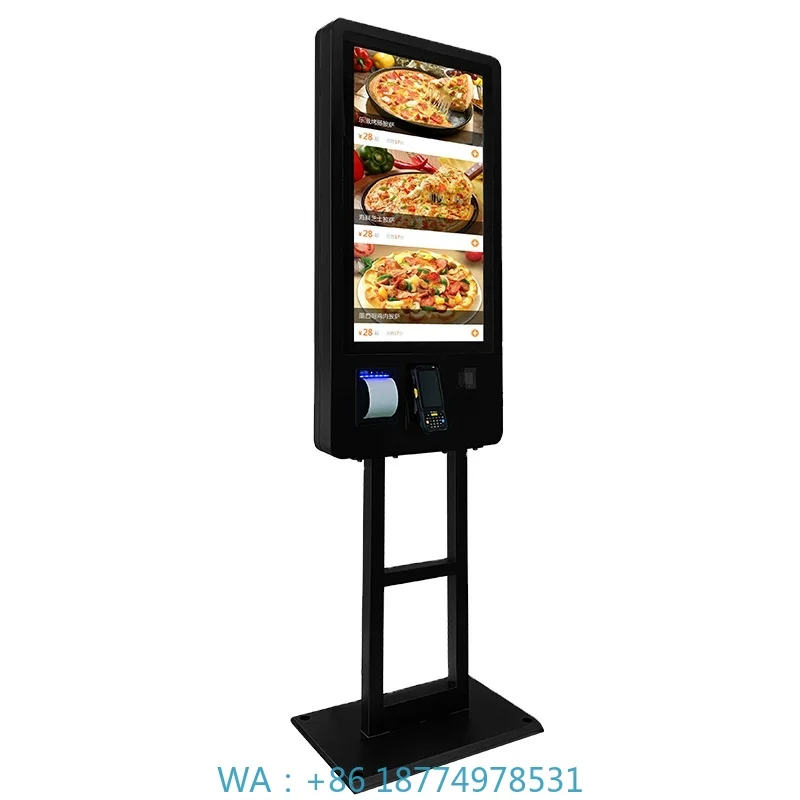 t Food Kiosk Cashless Payment System 21.5 23.6 27 32 Inch Self Ordering Kiosk Payment Kiosks for Restaurants Fas